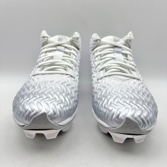 Under Armour Mens Spotlight Hammer RM Football Cleats US 7.5 White Silver GUC main image 10